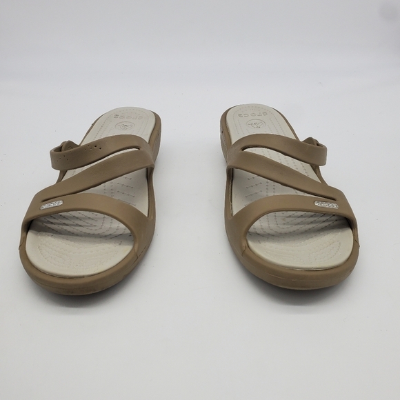 Crocs Patricia Mini Wedge 10386 Women's 11 Shoes Strappy Slip On Sandals - Picture 9 of 9